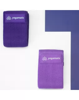 Тканевые фитнес ленты, резинки для спорта — Фиолетовые комплект 2 (шт)