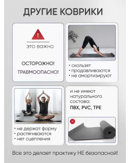 Коврик для йоги — Базовый Темно-серый Коврик для йоги — Базовый Темно-серый