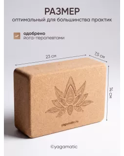 Cork yoga block