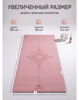 Коврик для йоги — Солнце Розовый Коврик для йоги — Солнце Розовый