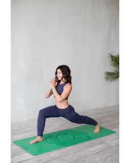 Коврик для йоги — Mandala Green + месяц занятий в онлайн школе Yanta Yoga